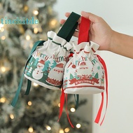 [TinchitdeS] Christmas Velvet Gift Bag Santa Drawstring Bag Candy Apples Handle Bag Christmas Tree Hanging Decoration New Year Christmas Gift [NEW]