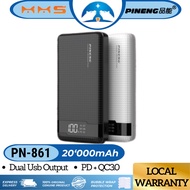 PINENG PN861 PD Powerbank Slim Design Power Bank Quick Charger 3.0 PD Fast Charging PN-861PD 20,000m