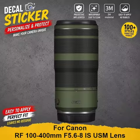 For Canon RF 100-400mm F5.6-8 IS USM Lens Skin Protective Sticker RF100-400 5.6-8 Anti-Scratch Vinyl