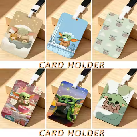 Baby Y-Yoda Cute Trendy Luxury ID Card Holder Lanyard Gift Men And Women For Gift Daily Life