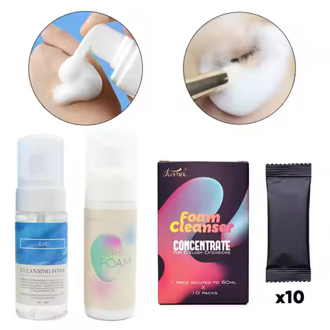 60ml Foam Lash Cleanser Shampoo for Eyelash Extension Professional Clean Tools No Irritation Mousse