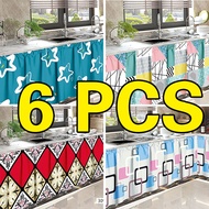6 Pcs Christmas Kitchen Curtain Lababo 4pcs Sink Curtain Sale Kitchen Curtain Short Kurtina Panlabab