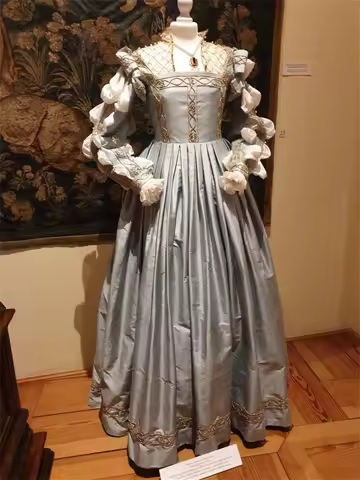 Historical 15th 16th Century Italian Renaissance Dress Borgia Costume Dress Gown Medieval Vintage Re