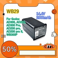 ALLCCX 14.4V 2900mAh Battery WB29 for Godox AD300, AD200, AD300 Pro, AD200 pro, AD200 pro II, WB300P