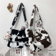 bag woman sling bag woman Bag Women's Winter Cute Cow Pattern Messenger Bag