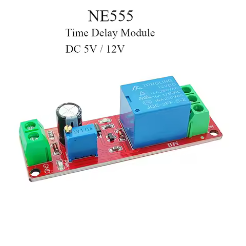 NE555 DK555 Time Delay Relay Module 12V5V Circuit Timer Control Switch 1-10s Delay Adjustable Conduc