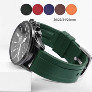 TPU Rubber Quick Release Strap 20mm 22mm 24mm 26mm Spot Waterproof Silicone Wrist Band for Seiko Ome