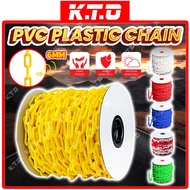 1 Roll 6mm x 20m Safety PVC Plastic Chain Barricade PVC Link Chain Gate / Rantai Plastik Pagar / 塑料链