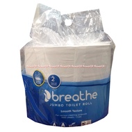 Breathe Jumbo Toilet Roll Tissue 2pcs Jumbo Roll Tissue Large Size Roll Tissue Krisbow Bathroom Roll