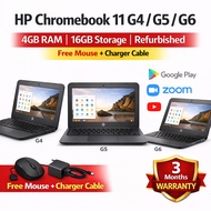 HP Chromebook 11 G4 G5 G6 | 4GB RAM 16GB | Refurbished Laptop | Free Mouse | 3 Months Warranty | Mur