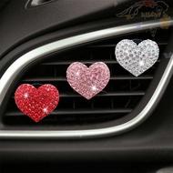 BLISS Auto Perfume Clip Bling Heart Cute Air Conditioning Rhinestone Creative Interior Decoration Ca