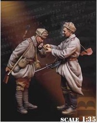 【預訂】1/35 二戰蘇聯士兵2人 樹酯人型  A011