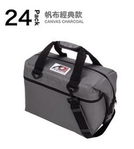 ├登山樂┤美國AO Coolers  酷冷軟式輕量保冷托特包-24罐型 -經典帆布系列 炭灰  # AO24CH