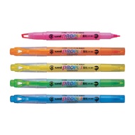Mitsubishi Window Fluorescent Marker Highlighter Water-Based Pigment Double-Headed/Set Three-Color P
