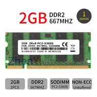 แล็ปท็อป RAM 2G 2GB DDR2 667MHz PC2 5300S SODIMM 1.8V CL5 200pin แรมหน่วยความจำ