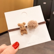 ikat rambut pita karakter beruang japanese style bear hair ring 925 - bear bola cklt