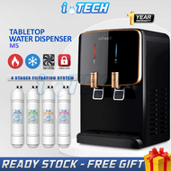 I-TECH Hot Normal / Hot Cold Desktop Water Dispenser Model M2 / M5 - 4 Stages Korea Filter Halal Cer