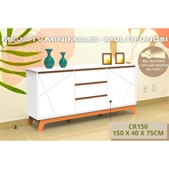 Meja TV Minimalis CR150 Rak TV Minimalis Multifungsi 150 x 40 x 75cm