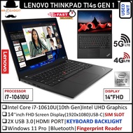 Lenovo ThinkPad Laptop T14s Core i7 10th Gen 14" FHD Display Upto 2TB SSD (sim slot ) Window 11