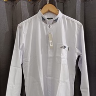 Baju Koko Muslim Al-Wafa/AWF Gold Lengan Panjang Cuff Putih Polos