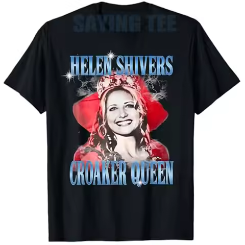 Helen Shivers Croaker Queen Vintage T-Shirt Women's Fashion Retro Style Graphic Outfit Short Sleeve