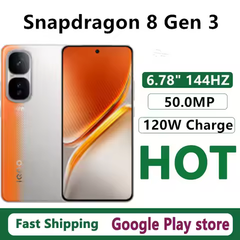 Original Vivo Iqoo Neo 10 Mobile Phone Snapdragon 8 Gen 3 Android 15.0 OTA 6.78" AMOLED 144HZ 120W C