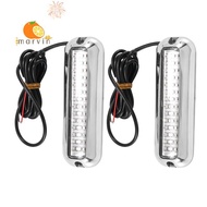 2Pcs 42LED Boat Drain Light Boat Transom Light Blue Underwater Pontoon Marine Light