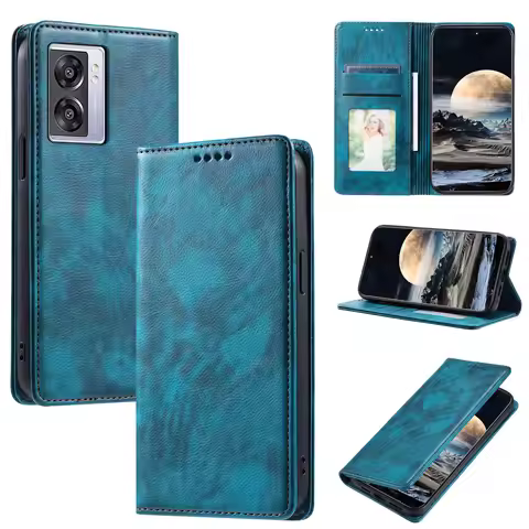 For OPPO A77 4G / A77S 4G / A77 5G Phone Case Lychee Silicone Protective Case Flip Leather Case