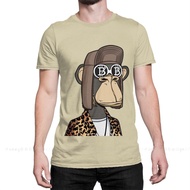 BAYC NTF Honorary Bored Ape Yacht Club Print T-Shirt High Quality For Men Round Neck Shirt Short Sle