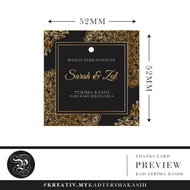 Kad Terima Kasih Custom / Tq Tag / Doorgift / Door gift / Thank you Card
