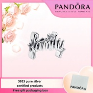Duty free 100% s925 sterling silver jewelry Pandora ring jewelry gift Pandora Handwritten Family Cha