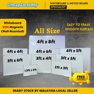 CheapDealMY Whiteboard NON-MAGNETIC WhiteBoard 2x3 3x4 4x4 4x5 4x6 4x8 3x5 school office classroom