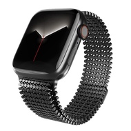 สายแม่เหล็กหรูหราสำหรับ Apple Watch Ultra 3 2 11 46 มม.42 มม.44 มม.40 มม.45 มม.41 มม.49 มม.สร้อยข้อม