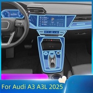 For Audi A3 A3L 2025 TPU Protective Film Car GPS Navigation Gear Anti-scratch  Screen Film Car Acces