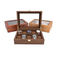 New Style Ready Stock 10-Bit Watch Box Retro Wooden 10-Grid Watch Collection Display Box Watch Box