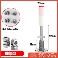 7.3mm New Screw Nail Specialized for Nail Gun Thread M8 Screw Nail Concrete Ceiling Round Nail 42mm