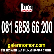 Nomor Cantik IM3 Indosat Prabayar Support 5G Nomer Kartu Perdana 081 5858 66 200