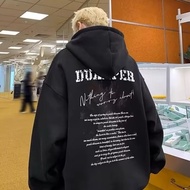 【Plus Size M-8XL】Men Hoodie Korean Style Fashion Letters Print Pullover Oversized Loose Casual Hoode