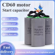 Aluminum shell paper core CD60 capacitor 150/200/250/300/350/400UF motor water pump start air compre