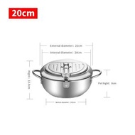 油炸鍋 304不銹鋼天婦羅油炸鍋Deep Fryer Pot 日式油炸鍋