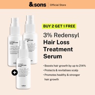 [Buy 2 Get 1 Free] andSons 3% Redensyl Hair Growth Serum for Men | Hair Loss Treatment | 3x60ml