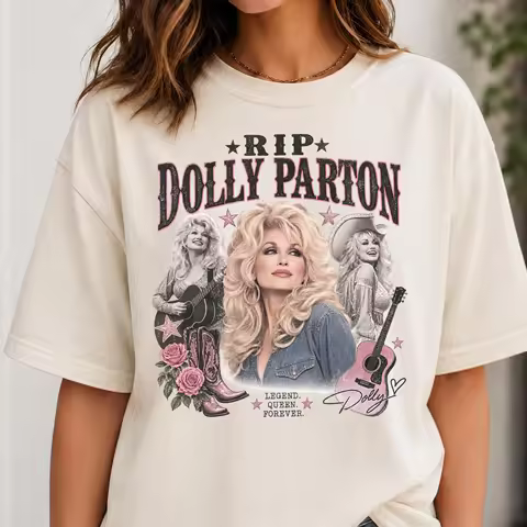 Dolly Parton RIP Shirt, Dolly Parton Memorial Shirt, Country Music Legend Tribute Tee, in Loving Mem