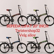 PROMO TERLARIS- Sepeda lipat 20 inch dewasa dan remaja velg alumunium