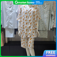 Venus | Soft-Touch Fine Check Poodle Heart Print Pajamas Spa2503M-Cr_Bp_Bp