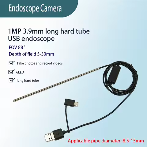 1MP 3.9mm rigid tube endoscope FOV88゜ 3-in-1 USB interface industrial pipeline inspection