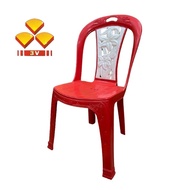 3V Plastic Red Chair / Office Chair / Restaurant Chair / Meeting Chair / Kerusi
