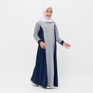 Applekidz Gamis Anak Remaja  Perempuan  Tanggung Eva Line Cut Navy