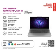Lenovo Laptop LOQ AI GAMING 83LK009YMJ (I5-12450HX /16GB/512GB/RTX3050 6GB/15.6" FHD 144HZ/OFF HOME 