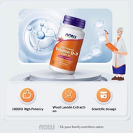 Now Foods Vitamin D3 High Potency 1000 IU 180/360 Softgels exp:2027 NOW Foods วิตามินดี3 ความเข้มข้น