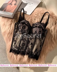 NySecret Womem Lace Corset Bustier Tube Bra Atasan wanita korset Tank Top Bra Korean Style Japan Qua